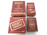 Lot of 4,Hershey Kisses, Milk Choco Bar Boxes