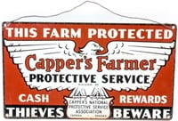 Vintage Capper’s Farmer Protective Service Sign