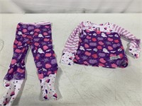 GIRLS SIZE 12-18M PURPLE HALLOWEEN PJ SET