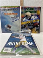 3 Sports Illustrated- 2 signed  - Notre