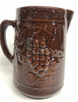 Stoneware Grape pattern pitcher
