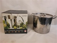 Chefmate 12 Qt. Stainless Stock Pot w/ Lid