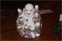 Chinese Ceramic Buddha and Children