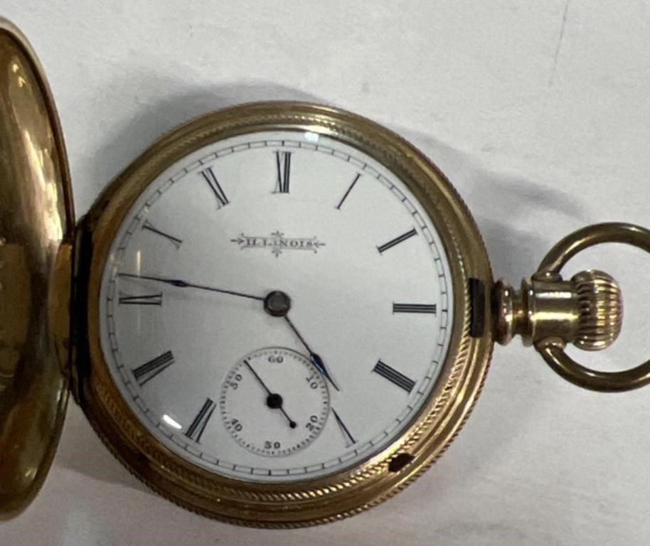 Illonios Pocket Watch, Hunter Case