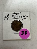1926P Lincoln Wheat Penny Choice AU