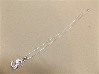 Silver Necklace & Silver "S" Pendant