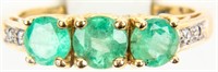 Jewelry 10kt Yellow Gold Emerald Ring