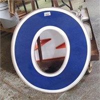 LARGE APROX 2 FT TALL  LETTER "O" METAL FRAME