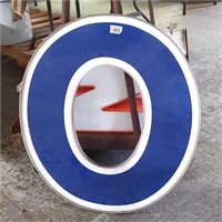 LARGE APROX 2 FT TALL  LETTER "O" METAL FRAME