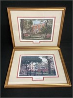 Savannah Georgia Scenic Prints in Gold Gilt Frames