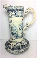 Porcelain Pitcher with Blue Transfer