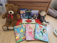Lot of Childrens Books/Game/Stuffed Animals