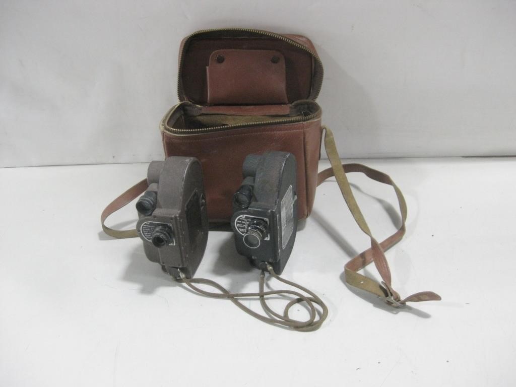 Two Vtg Video Camera W/case Untested