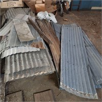 Pile #5 of 8 - Galvanized metal sheets & turbine