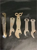 Antique advertising bottle openers O'Keefe etc.
