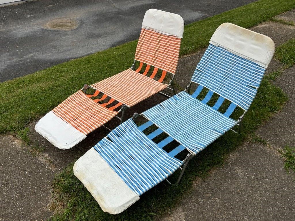 Pair of Vintage Recliner Loungers