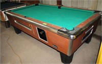 Shelti Pool Table, Approx. 7'L, Coin Operated