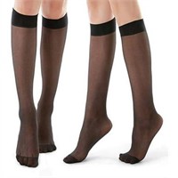 L  9 Pairs Knee High Pantyhose 20D Nylon Stockings