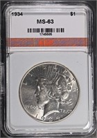 1934 PEACE DOLLAR AGP CH BU