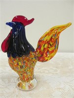 Art glass rooster