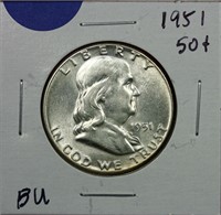 1951 Franklin Half Dollar BU