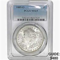 1885-O Morgan Silver Dollar PCGS MS65