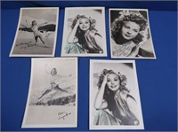 Vintage Autographed Photos-Sonja Henie, Adele