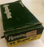 Box of Remington .38 Super (+P) Ammo