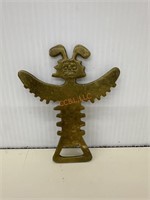Vintage Inca Style Brass Bottle Opener from Peru