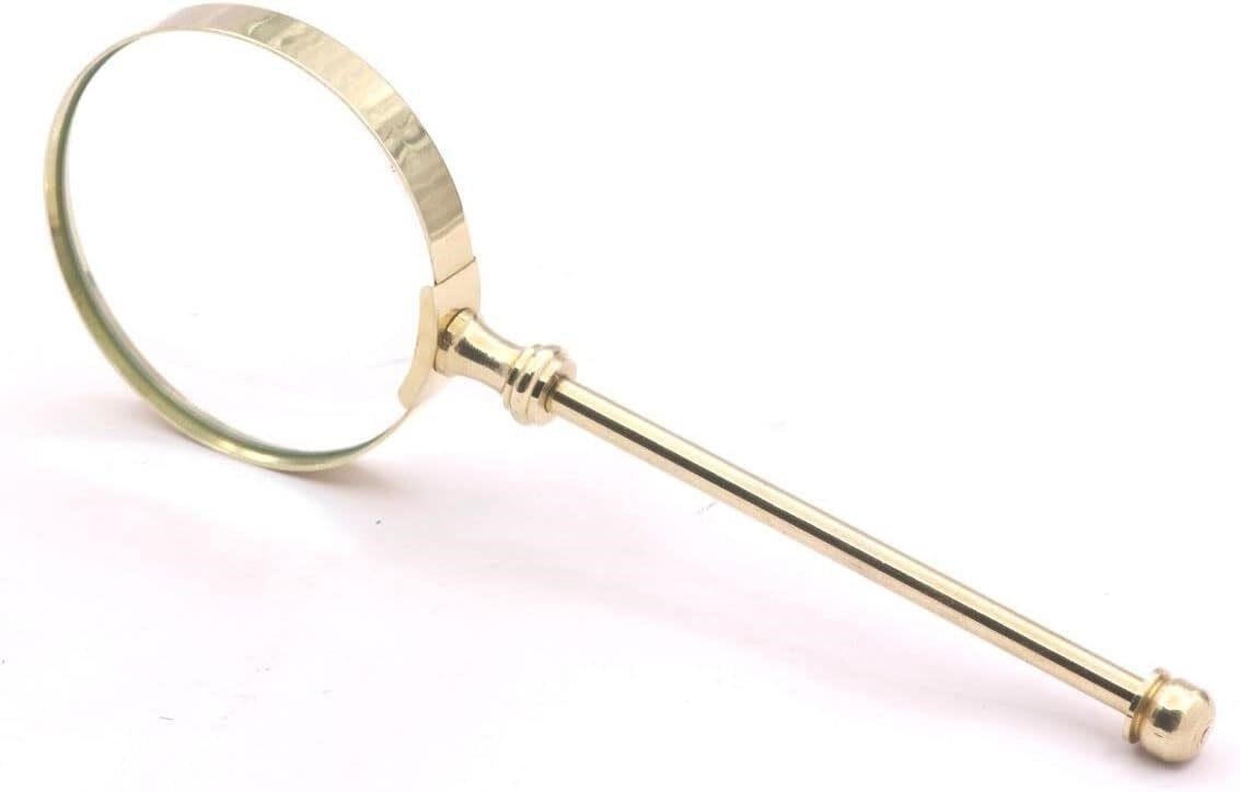 RII Magnifying Glass with Solid Brass Handle