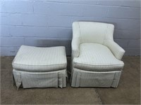 Pearson Upholstered Arm Chair & Ottoman