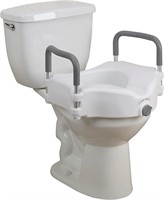 2-in-1 Raised Toilet Seat w Removable Padded Arms