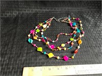 Multi colored bead necklace