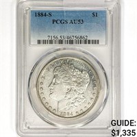 1884-S Morgan Silver Dollar PCGS AU53
