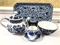 Miscellaneous blue and white dishes