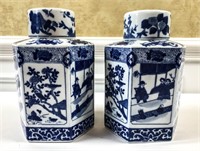 Blue and white Chinese Ginger Jars