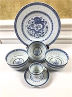 Blue and white Chinese dishes
