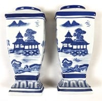 Blue and White Chinese Wall Pockets