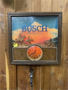 Vintage Busch Beer Light/Clock