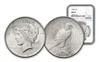 1924 MS 63 NGC Peace Silver Dollar