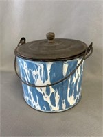 Blue Agate Swirl Pail