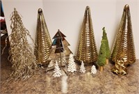 Christmas trees, glass, resin,