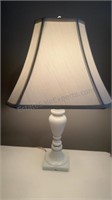 White Lamp Milk Glass Style Base 23” tall