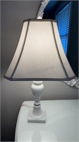 White Lamp Milk Glass Style Base 23” tall