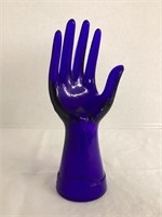 Cobalt Blue Glass Hand Display