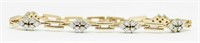 Lady's tested to be 14kt yellow gold tennis