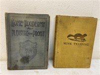 Antique Trapping and taxidermy books