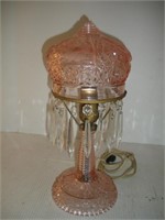 Pink Depression Glass Table Lamp