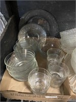 small bowls and glasses clear glass set