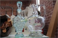 GRAPE DECORATED DECANTER W/ STOPPER - PITCHER
